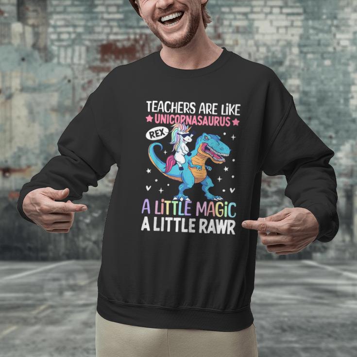 T Rex Dinosaur Unicorn Teachers Are Like Unicornasaurus Rex Men Graphic Sweatshirt, gift for family, gift for coworker T Rex Dinosaur Unicorn Teachers Are Like Unicornasaurus Rex Men Graphic Sweatshirt, gift for family, gift for coworker