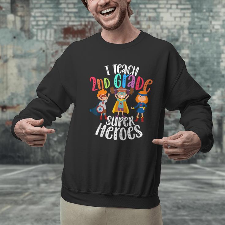 I Teach 2nd Grade Superheroes Back To School Teacher Men Women Girls Kids Men Graphic Sweatshirt, 2nd Grade Teacher Sweatshirts, gift for family, gift for coworker I Teach 2nd Grade Superheroes Back To School Teacher Men Women Girls Kids Men Graphic Sweatshirt, 2nd Grade Teacher Sweatshirts, gift for family, gift for coworker