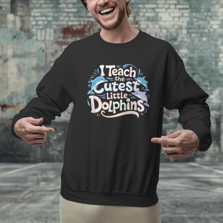 I Teach The Cutest Little Dolphins Cute Animal Teacher Men Graphic Sweatshirt, gift for family, gift for coworker I Teach The Cutest Little Dolphins Cute Animal Teacher Men Graphic Sweatshirt, gift for family, gift for coworker