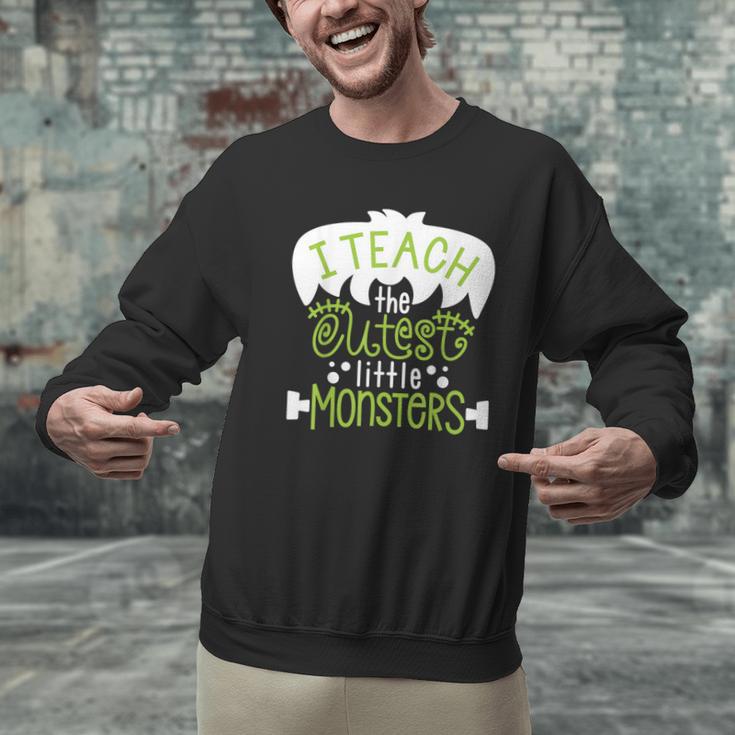 I Teach The Cutest Little Monsters Halloween Teacher Spooky Men Graphic Sweatshirt, gift for family, gift for coworker