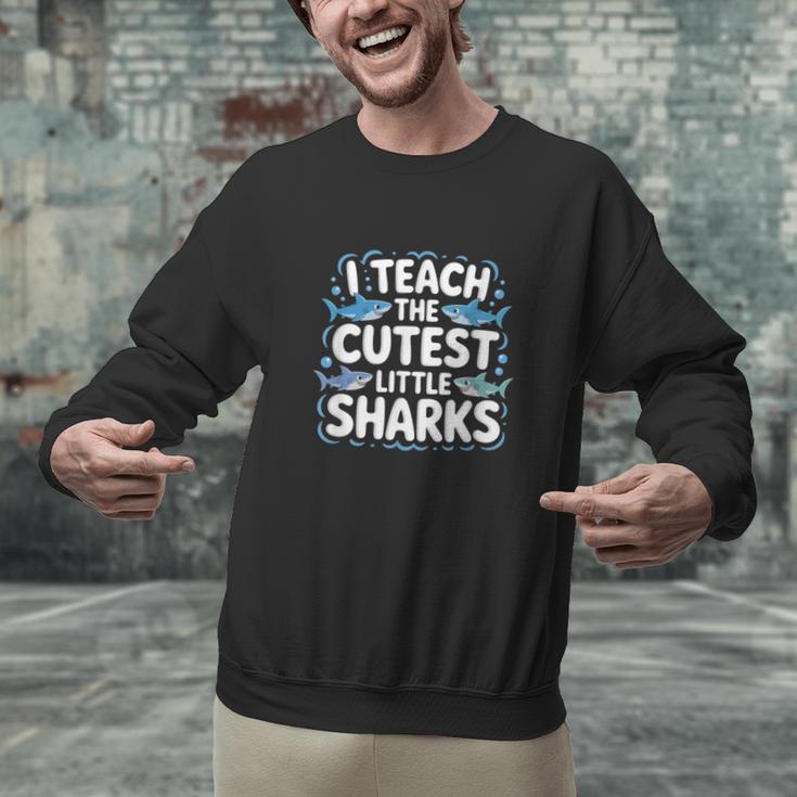 I Teach The Cutest Little Sharks Teacher School Men Graphic Sweatshirt, gift for family, gift for coworker I Teach The Cutest Little Sharks Teacher School Men Graphic Sweatshirt, gift for family, gift for coworker