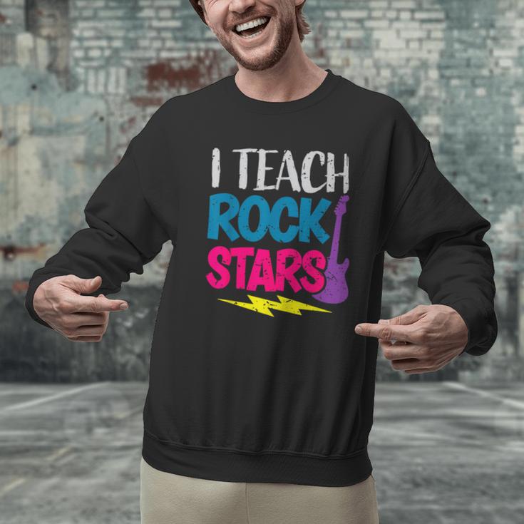 I Teach Rockstars Tee Orchestra Music Teacher Back To School Men Graphic Sweatshirt, gift for family, gift for coworker