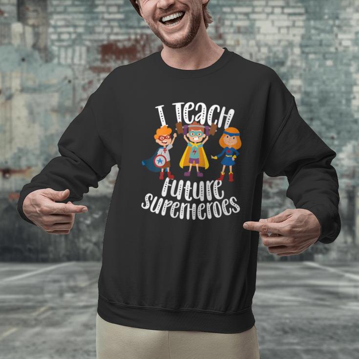 I Teach Superheroes Cute Back To School Teacher Men Graphic Sweatshirt, gift for family, gift for coworker I Teach Superheroes Cute Back To School Teacher Men Graphic Sweatshirt, gift for family, gift for coworker