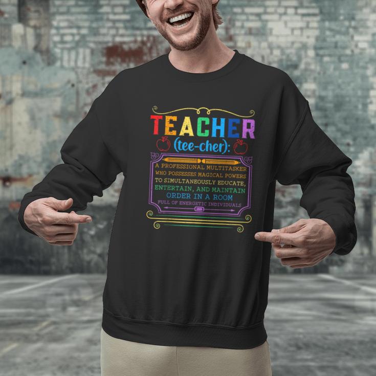 Teacher Definition Teaching School Teacher Men Graphic Sweatshirt, gift for family, gift for coworker Teacher Definition Teaching School Teacher Men Graphic Sweatshirt, gift for family, gift for coworker