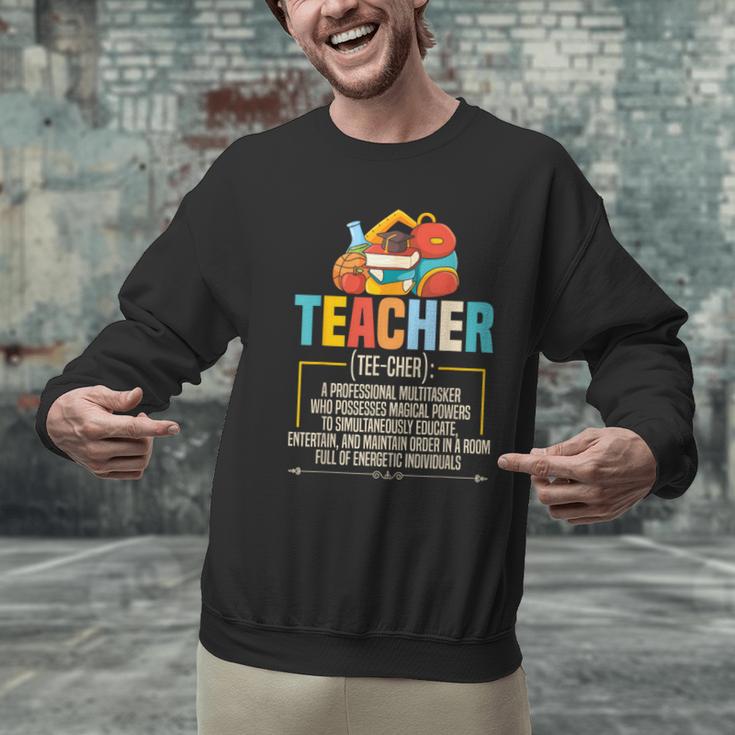 Teacher Definition Teaching School Teacher Men Women Men Graphic Sweatshirt, gift for family, gift for coworker Teacher Definition Teaching School Teacher Men Women Men Graphic Sweatshirt, gift for family, gift for coworker