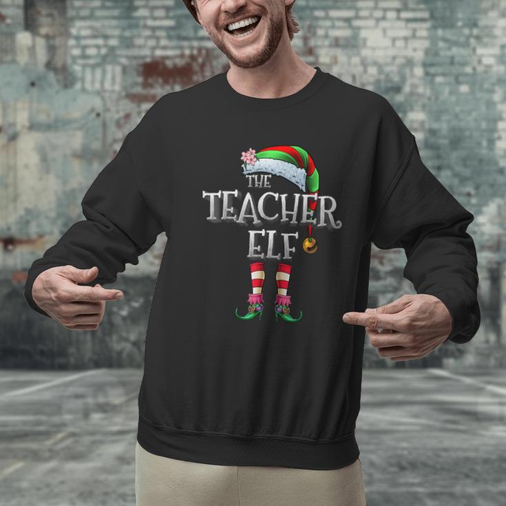 The Teacher Elf Shirt Matching Family Christmas Elf Men Women Kids Men Graphic Sweatshirt, gift for family, gift for coworker