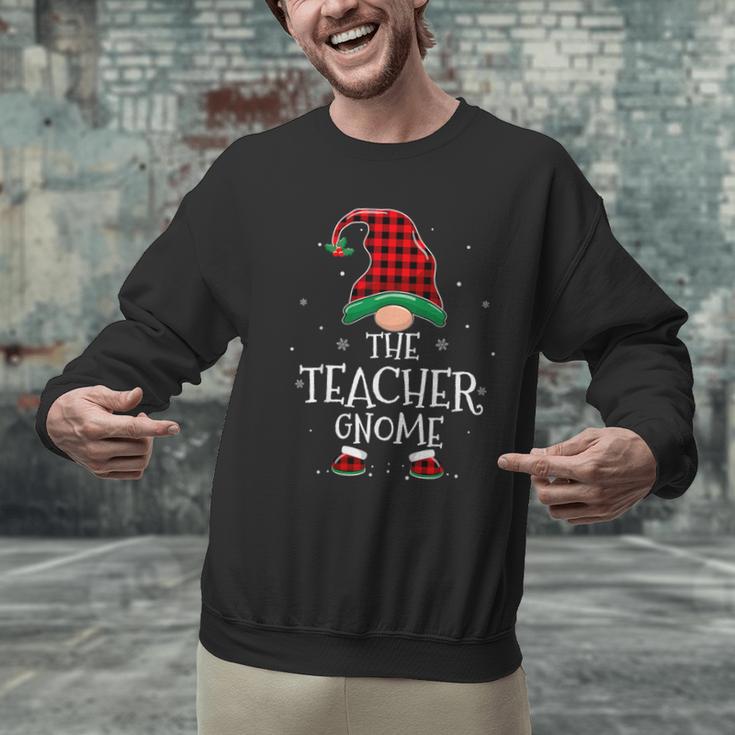 Teacher Gnome Xmas Family Matching Plaid Christmas Gnomes Men Graphic Sweatshirt, gift for family, gift for coworker