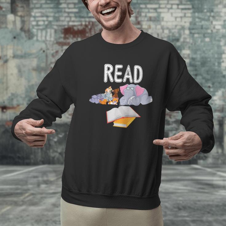 Teacher Library Read Book Club Piggie Elephant Pigeons Men Women Kids Men Graphic Sweatshirt, gift for family, gift for coworker