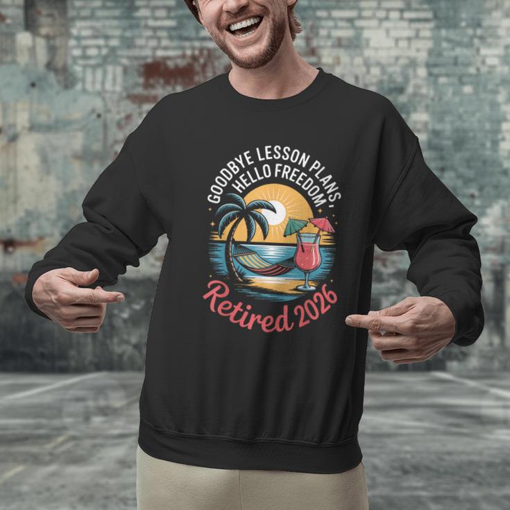 Teacher Retirement Shirts 2026 Goodbye Lesson Hello Freedom Men Graphic Sweatshirt, gift for family, gift for coworker Teacher Retirement Shirts 2026 Goodbye Lesson Hello Freedom Men Graphic Sweatshirt, gift for family, gift for coworker