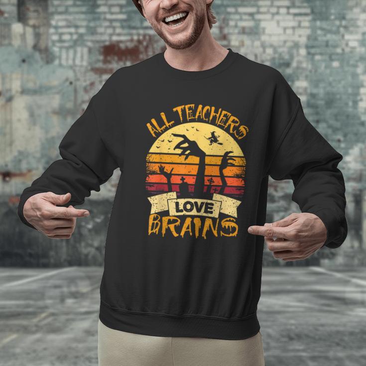 Teacher Shirt All Teachers Love Brains Halloween Men Women Men Graphic Sweatshirt, gift for family, gift for coworker Teacher Shirt All Teachers Love Brains Halloween Men Women Men Graphic Sweatshirt, gift for family, gift for coworker