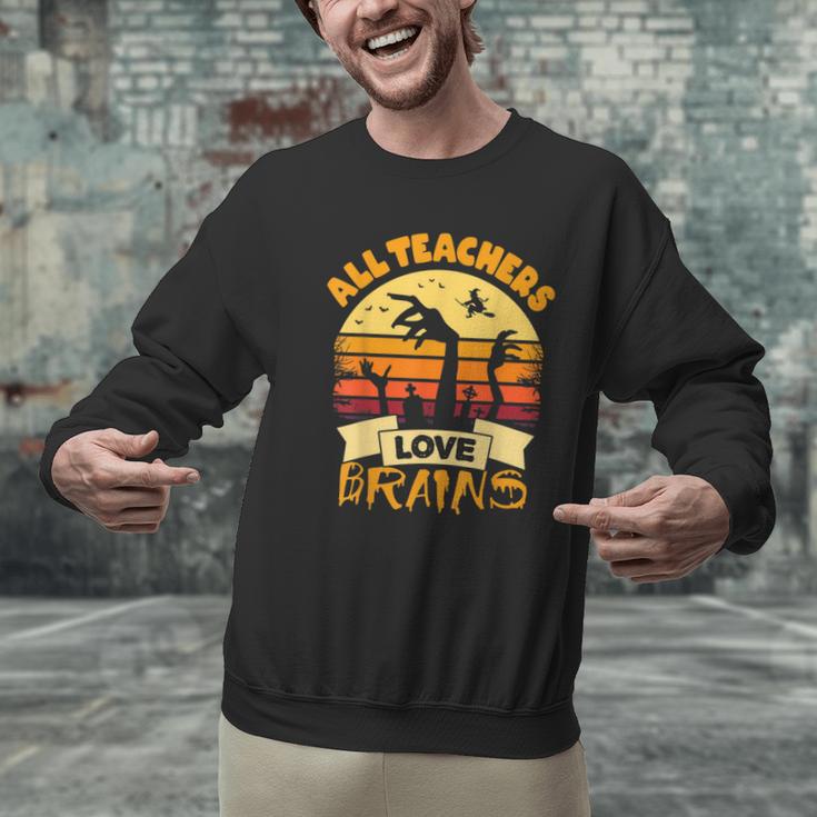 Teacher Shirts Halloween All Teachers Love Brains Men Graphic Sweatshirt, gift for family, gift for coworker Teacher Shirts Halloween All Teachers Love Brains Men Graphic Sweatshirt, gift for family, gift for coworker