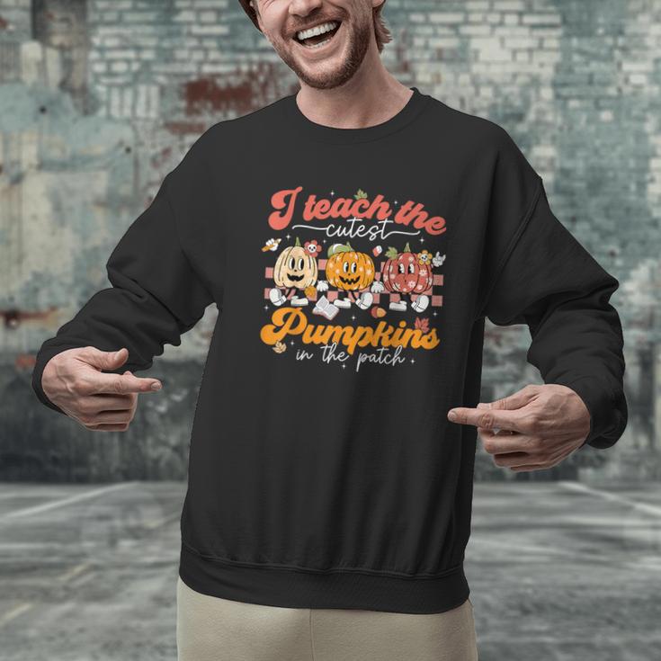 Teacher I Teach The Cutest Pumpkins In The Patch Fall Autumn Men Graphic Sweatshirt, gift for family, gift for coworker