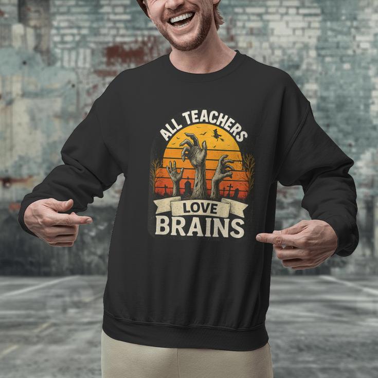 Teacher All Teachers Love Brains Halloween Men Graphic Sweatshirt, gift for family, gift for coworker Teacher All Teachers Love Brains Halloween Men Graphic Sweatshirt, gift for family, gift for coworker