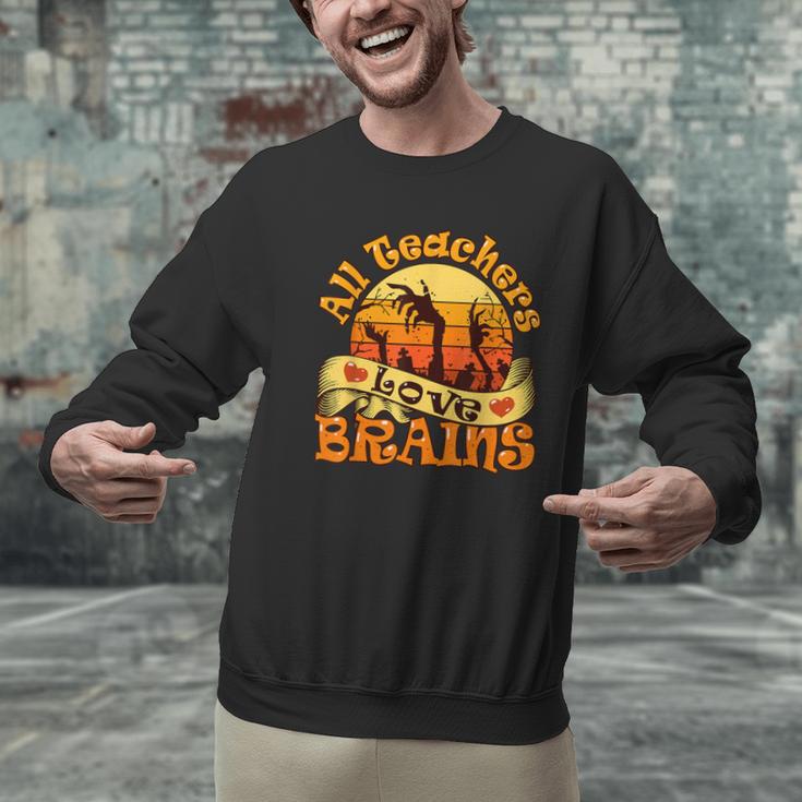 Teacher All Teachers Love Brains Halloween Party Men Graphic Sweatshirt, gift for family, gift for coworker Teacher All Teachers Love Brains Halloween Party Men Graphic Sweatshirt, gift for family, gift for coworker