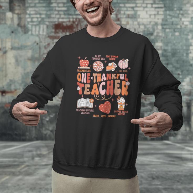 Teacher Thanksgiving Shirt Women One Thankful Teacher Fall Men Graphic Sweatshirt, gift for family, gift for coworker