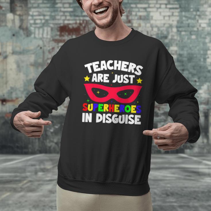 Teachers Are Just Superheroes In Disguise School Men Graphic Sweatshirt, gift for family, gift for coworker Teachers Are Just Superheroes In Disguise School Men Graphic Sweatshirt, gift for family, gift for coworker