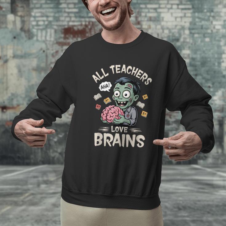 Teachers Love Brains Tee-Shirt Men Women Halloween Teacher Men Graphic Sweatshirt, gift for family, gift for coworker Teachers Love Brains Tee-Shirt Men Women Halloween Teacher Men Graphic Sweatshirt, gift for family, gift for coworker