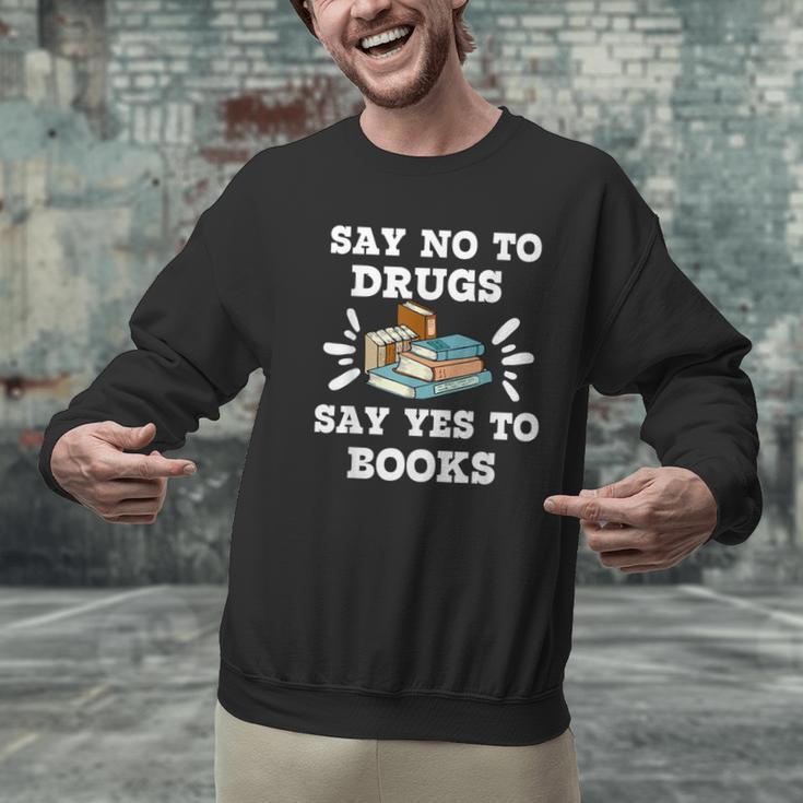Teachers Red Ribbon Week Say No To Drugs Say Yes To Books Men Graphic Sweatshirt, gift for family, gift for coworker Teachers Red Ribbon Week Say No To Drugs Say Yes To Books Men Graphic Sweatshirt, gift for family, gift for coworker