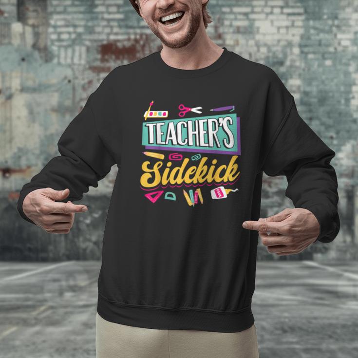 Teacher's Sidekick Teacher Assisting Teaching Assistant Men Graphic Sweatshirt, gift for family, gift for coworker Teacher's Sidekick Teacher Assisting Teaching Assistant Men Graphic Sweatshirt, gift for family, gift for coworker