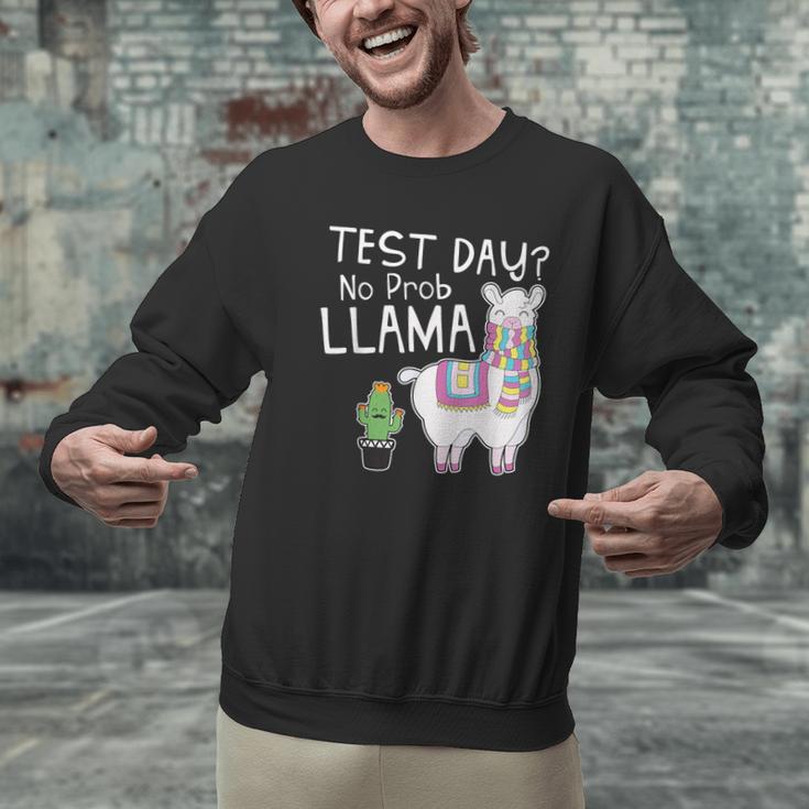 Teachers Testing Day Test Day No Prob Llama Teacher Men Graphic Sweatshirt, gift for family, gift for coworker Teachers Testing Day Test Day No Prob Llama Teacher Men Graphic Sweatshirt, gift for family, gift for coworker
