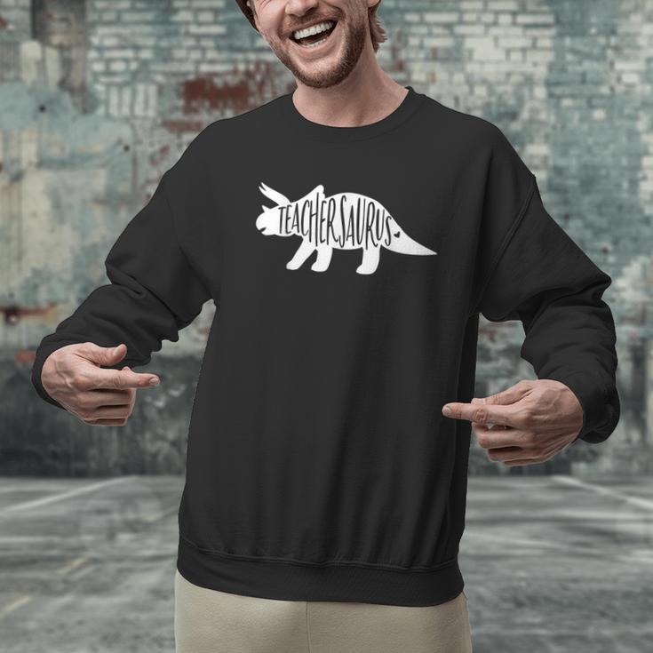 Teachersaurus Like A Normal Teacher Awesome Dinosaur Teacher Men Women Girls Kids Men Graphic Sweatshirt, gift for family, gift for coworker