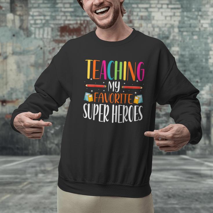 Teaching My Favorite Superheros Men Women SPED Teacher Men Graphic Sweatshirt, gift for family, gift for coworker Teaching My Favorite Superheros Men Women SPED Teacher Men Graphic Sweatshirt, gift for family, gift for coworker