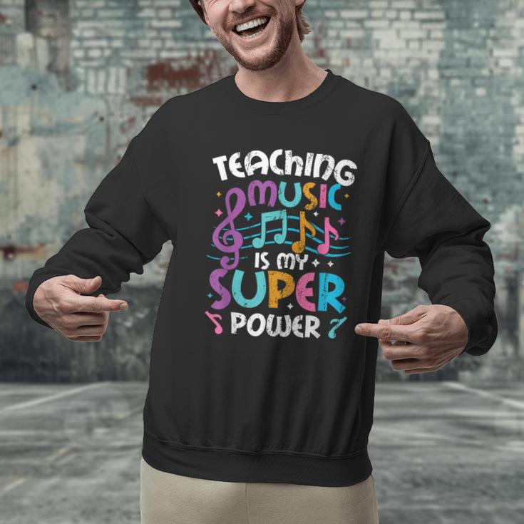 Teaching Music Is My Superpower Music Teacher For Men Women Kids Men Graphic Sweatshirt, gift for family, gift for coworker