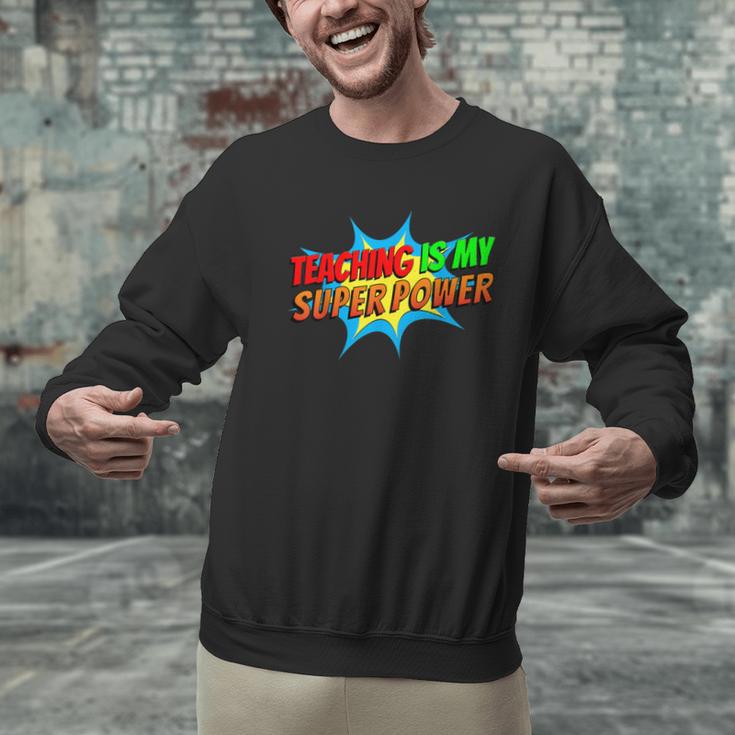 Teaching Is My Superpower Comic Back To School Teacher Men Graphic Sweatshirt, gift for family, gift for coworker Teaching Is My Superpower Comic Back To School Teacher Men Graphic Sweatshirt, gift for family, gift for coworker