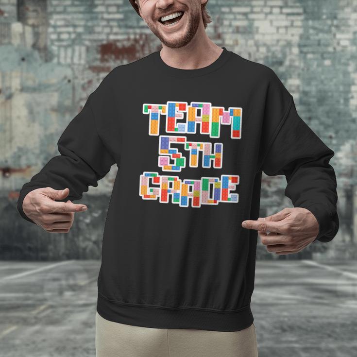 Team 5th Grade Building Blocks Bricks Theme Teacher Team For Men Women Kids Men Graphic Sweatshirt, gift for family, gift for coworker