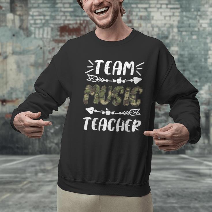 Team Music Teacher Camo Teacher Student Back To School Men Graphic Sweatshirt, gift for family, gift for coworker Team Music Teacher Camo Teacher Student Back To School Men Graphic Sweatshirt, gift for family, gift for coworker