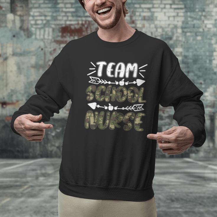 Team School Nurse Camo Teacher Student Back To School For Men Women Men Graphic Sweatshirt, gift for family, gift for coworker Team School Nurse Camo Teacher Student Back To School For Men Women Men Graphic Sweatshirt, gift for family, gift for coworker