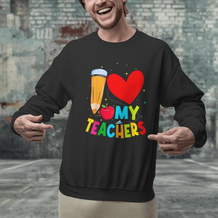 Teens Graduation I Heart My Teachers I Love My Teachers Men Graphic Sweatshirt, gift for family, gift for coworker
