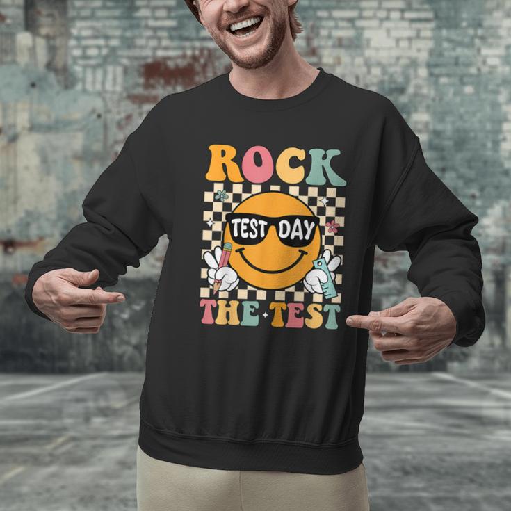 Test Day Rock The Test Teacher Testing Day You Got This Men Graphic Sweatshirt, gift for family, gift for coworker Test Day Rock The Test Teacher Testing Day You Got This Men Graphic Sweatshirt, gift for family, gift for coworker