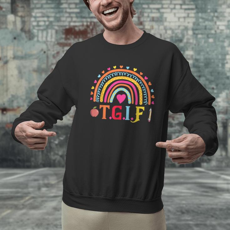 TGIF Teacher Appreciation Alphabet Thank God It's Friday For Men Women Girls Kids Men Graphic Sweatshirt, gift for family, gift for coworker