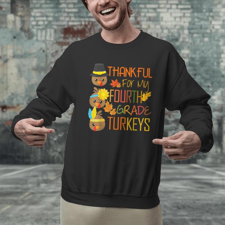 Thankful For My 4th Grade Turkey Thanksgiving Turkey Teacher Men Graphic Sweatshirt, 4th Grade Teacher Sweatshirts, gift for family, gift for coworker Thankful For My 4th Grade Turkey Thanksgiving Turkey Teacher Men Graphic Sweatshirt, 4th Grade Teacher Sweatshirts, gift for family, gift for coworker