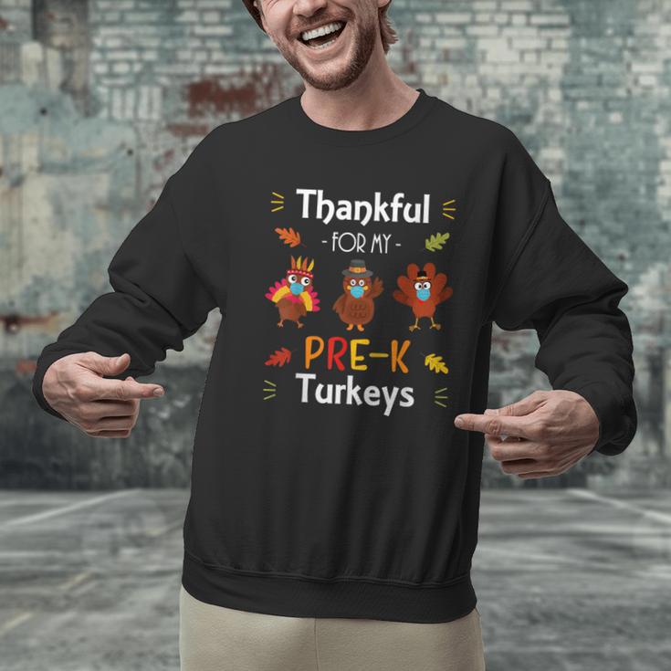 Thankful For My Prek Turkeys In Masks Thanksgiving Teacher For Men Women Men Graphic Sweatshirt, gift for family, gift for coworker Thankful For My Prek Turkeys In Masks Thanksgiving Teacher For Men Women Men Graphic Sweatshirt, gift for family, gift for coworker