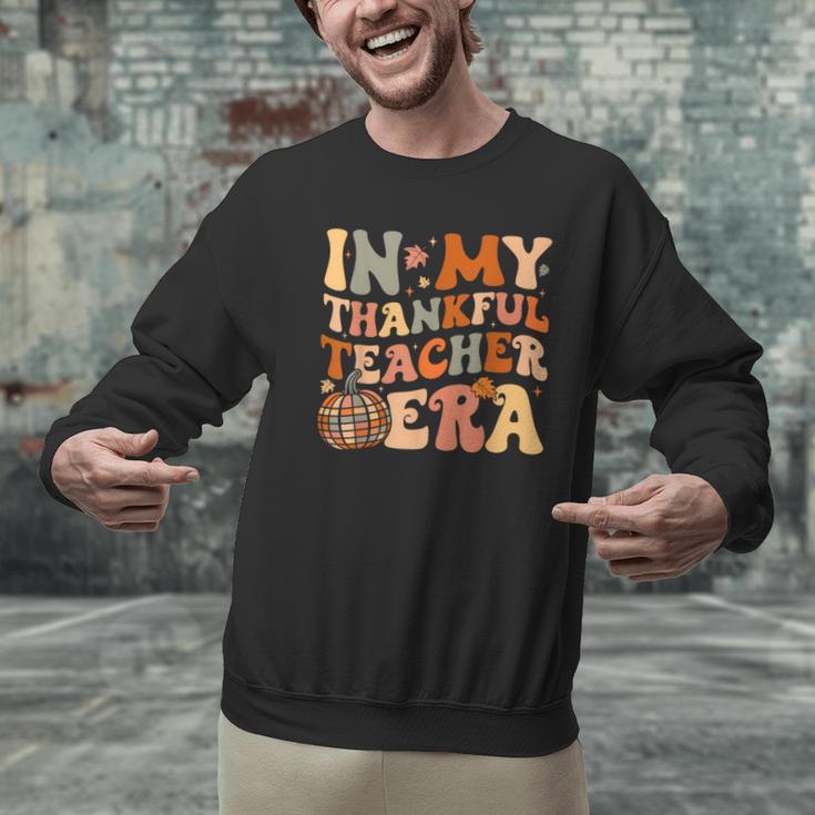 In My Thankful Teacher Era Cute Groovy Thanksgiving Teacher Men Graphic Sweatshirt, Groovy Teacher Sweatshirts, gift for family, gift for coworker In My Thankful Teacher Era Cute Groovy Thanksgiving Teacher Men Graphic Sweatshirt, Groovy Teacher Sweatshirts, gift for family, gift for coworker