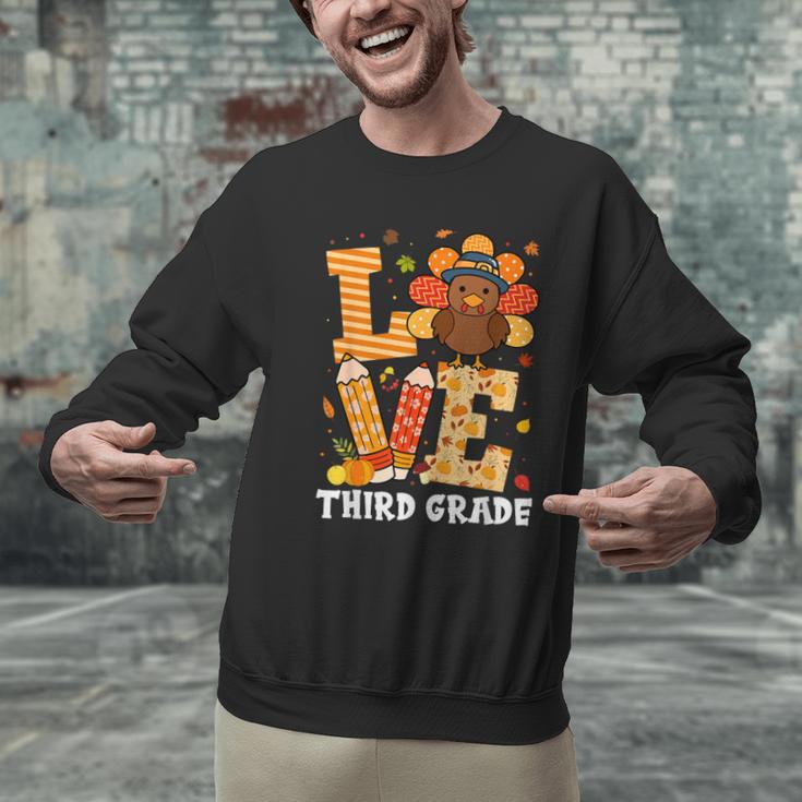 Thanksgiving Love Third Grade Teacher Turkey Autumn Fall Men Women Girls Kids Men Graphic Sweatshirt, gift for family, gift for coworker Thanksgiving Love Third Grade Teacher Turkey Autumn Fall Men Women Girls Kids Men Graphic Sweatshirt, gift for family, gift for coworker