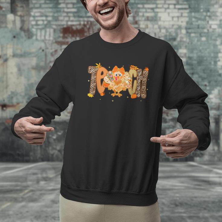 Thanksgiving Turkey Teach Thankful Teacher Girly Bow Women Men Graphic Sweatshirt, gift for family, gift for coworker Thanksgiving Turkey Teach Thankful Teacher Girly Bow Women Men Graphic Sweatshirt, gift for family, gift for coworker
