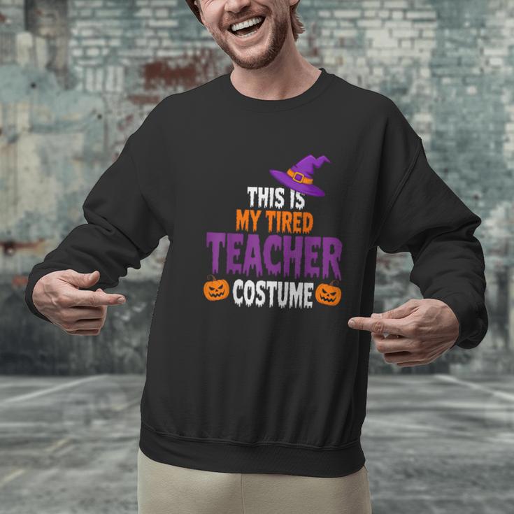 Tired Teacher Costume For Halloween Teachers Men Graphic Sweatshirt, gift for family, gift for coworker