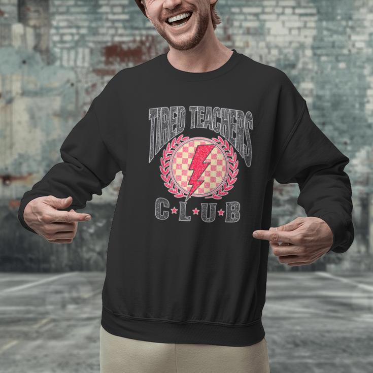 Tired Teachers Club Study Lover School Apparel Men Graphic Sweatshirt, gift for family, gift for coworker Tired Teachers Club Study Lover School Apparel Men Graphic Sweatshirt, gift for family, gift for coworker