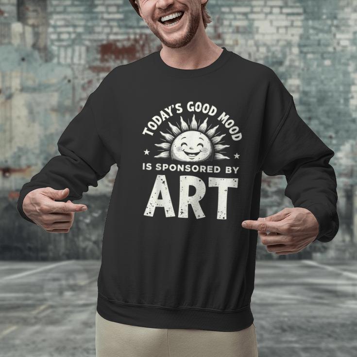 Today’s Good Mood Is Sponsored By Art Teacher Sun Tee Men Graphic Sweatshirt, gift for family, gift for coworker Today’s Good Mood Is Sponsored By Art Teacher Sun Tee Men Graphic Sweatshirt, gift for family, gift for coworker