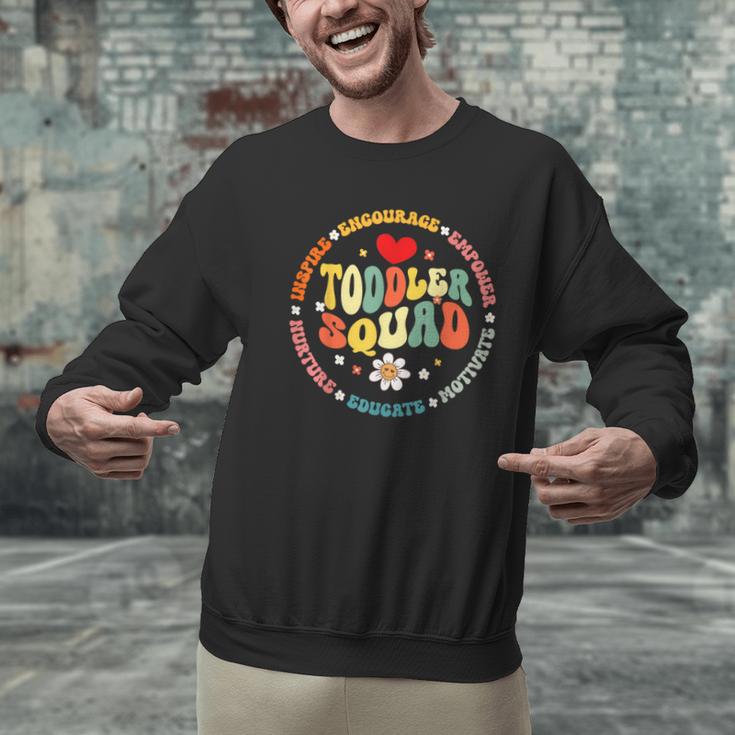 Toddler Squad Pre-K Teacher Pre School Back To School Men Graphic Sweatshirt, gift for family, gift for coworker Toddler Squad Pre-K Teacher Pre School Back To School Men Graphic Sweatshirt, gift for family, gift for coworker