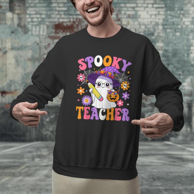 Trick Or Teach Spooky Teacher Ghost Halloween Teacher Men Graphic Sweatshirt, gift for family, gift for coworker Trick Or Teach Spooky Teacher Ghost Halloween Teacher Men Graphic Sweatshirt, gift for family, gift for coworker