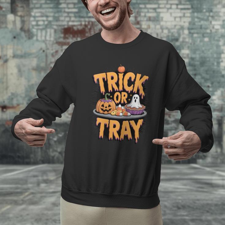 Trick Or Tray Halloween Cafeteria Teacher School Men Graphic Sweatshirt, gift for family, gift for coworker Trick Or Tray Halloween Cafeteria Teacher School Men Graphic Sweatshirt, gift for family, gift for coworker