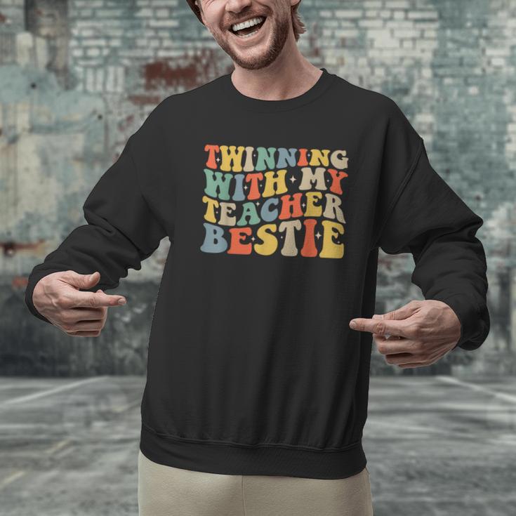Twin Day Friends Teacher Twinning With My Bestie Matching Men Graphic Sweatshirt, gift for family, gift for coworker Twin Day Friends Teacher Twinning With My Bestie Matching Men Graphic Sweatshirt, gift for family, gift for coworker