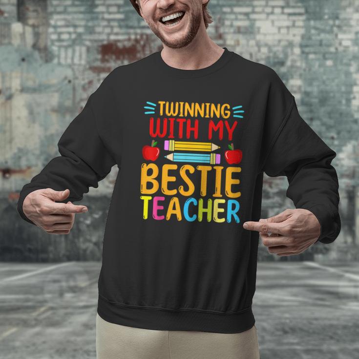 Twinning With My Bestie Teacher Boy Spirit Week Twin Day Men Graphic Sweatshirt, gift for family, gift for coworker Twinning With My Bestie Teacher Boy Spirit Week Twin Day Men Graphic Sweatshirt, gift for family, gift for coworker