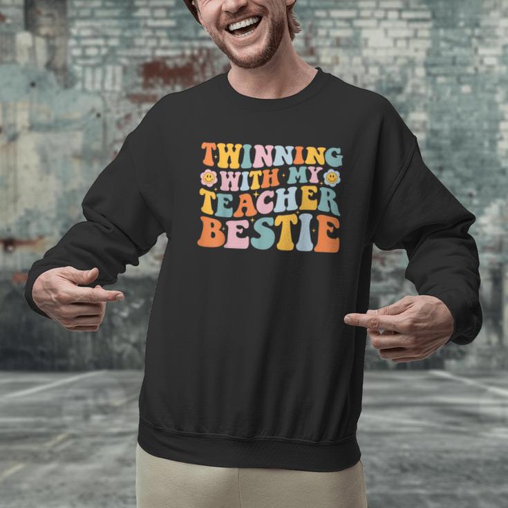 Twinning With My Teacher Bestie Twin Day Matching For Men Women Kids Men Graphic Sweatshirt, gift for family, gift for coworker