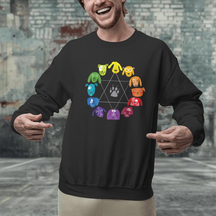 Unique For Artists By ADS Color Wheel Educational Art Teacher Dog Themed Artist Small Men Graphic Sweatshirt, gift for family, gift for coworker Unique For Artists By ADS Color Wheel Educational Art Teacher Dog Themed Artist Small Men Graphic Sweatshirt, gift for family, gift for coworker