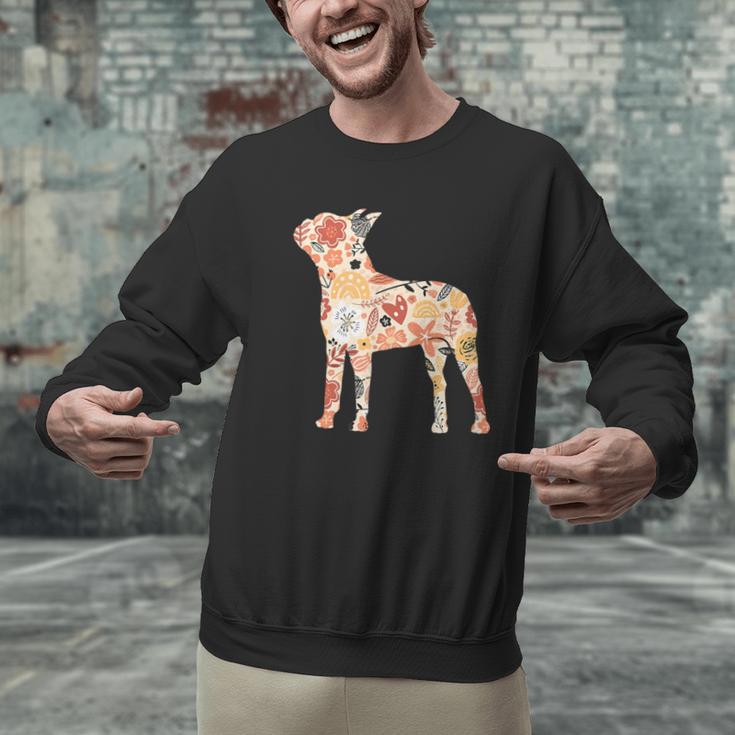 Vintage Floral Boston Terrier For Dog Lover Men Graphic Sweatshirt, gift for family, gift for coworker